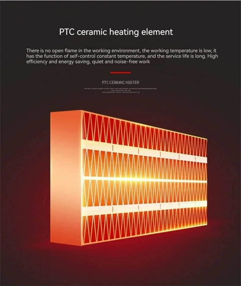 Portable Heater Electric Heater Plug-in Room Heater Home Appliance Heating Furnace Mini Radiator Remote Heating 500W