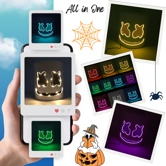 Halloween LED Light Up Scary Mask – Glow in the Dark Costume Accessory
